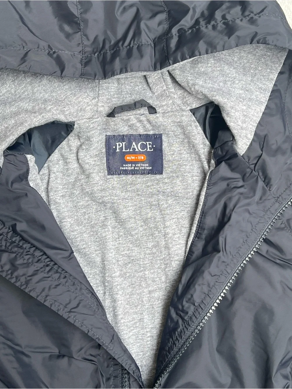 Place Kids Navy Hooded Windbreaker Jacket
